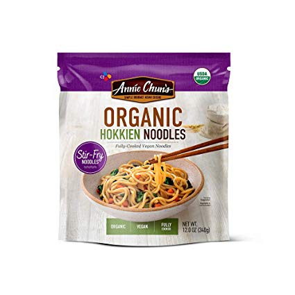 Annie Chun's Organic Stir-Fry Noodles, Hokkien, Fully-Cooked, Vegan, 12-Oz (Pack Of 6)