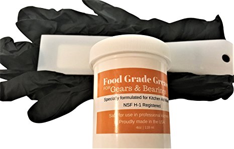 (REPAIR KIT) 4oz Food Grade Grease for KitchenAid Stand Mixer With Gloves and Putty Knife - MADE IN THE USA
