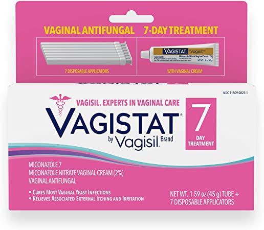 Vagistat 7 Day Yeast Infection Treatment for Women, Helps Relieve External Itching and Irritation - 2% External Miconazole Nitrate Cream, 7 Disposable Applicators, By Vagisil