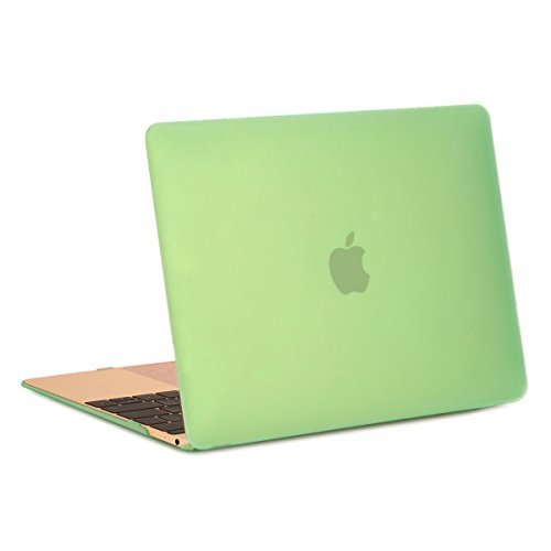 Unik Case-Retina 12 Inch Frosted Coating Rubberized Hard Case for Macbook 12 with Retina Display A1534 Shell Cover2015 Newest Version-Green