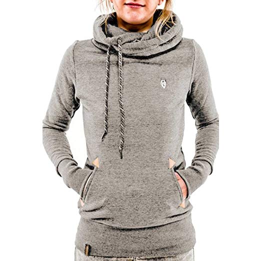 ACHIEWELL Women's Sweatshirt Hoodies Turtleneck Pullover Pocket Coat