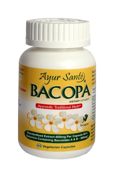 Bacopa-Extract 600mg Per Cap60 Saponins containing Bacosides AampB -360mg 60 Veg Caps