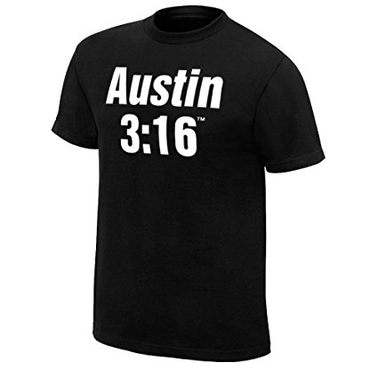 Official WWE Authentic Mens Stone Cold Steve Austin "3:16" Retro T-Shirt