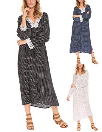 Zeagoo Fashion Women Sack Dress Backless Maternity Dress Baggy Casual Loose Long Maxi Dress