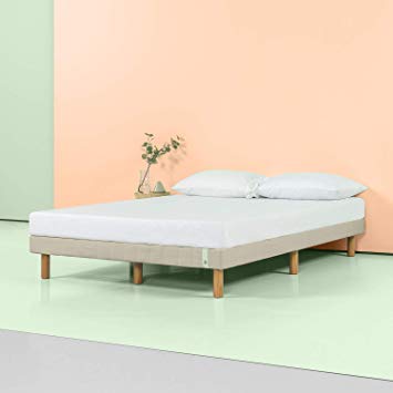 Zinus 11 Inch Quick Snap Standing Mattress Foundation/Low profile Platform Bed/No Box Spring needed, Beige, Narrow Twin