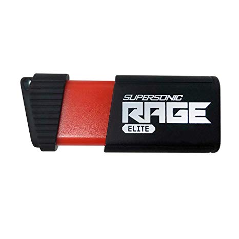 Patriot 128GB Supersonic Rage Elite USB 3.1 Type A, USB 3.0 Flash Drive with Transfer Speeds of Up to 400MB/sec