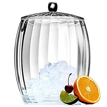drinkstuff Contours Ice Bucket 3ltr | Double Walled Ice Bucket, Insulated Ice Bucket | Acrylic Ice Bucket Ideal For Parties