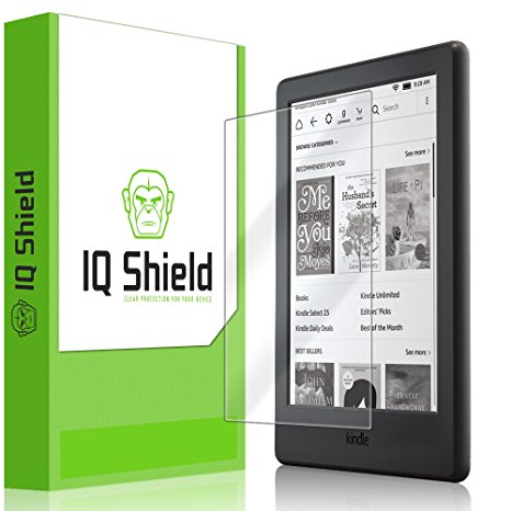 Kindle Screen Protector, IQ Shield® LiQuidSkin Full Coverage Screen Protector for Kindle (6",2016)(8th Generation Gen)(E-reader) HD Clear Anti-Bubble Film - with Lifetime Warranty