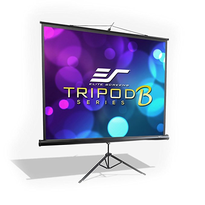 Elite Screens Tripod B, 113-INCH 1:1, Lightweight Pull Up Foldable Stand, Manual, Movie Home Theater Projector Screen, 4K/8K Ultra HDR 3D Ready, 2-YEAR WARRANTY, T113SB