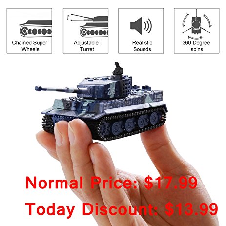 SGILE RC Radio Tank Xmas Gift Toy, Remote Control Invincible Tornado Twister Power Wheels Stunt Car Rechargeable Toys for Boys, Grey