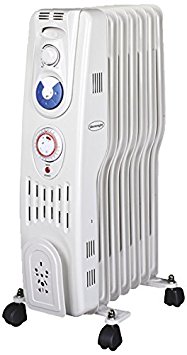 Silentnight Benross S-Type Oil Filled Radiator with Timer, 1500 Watt