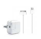 JUSTOP Hot Selling 10 Ft USB Sync Cable Power Cord  10w Wall Charger for Apple Ipad123 iPhone 44sWhite