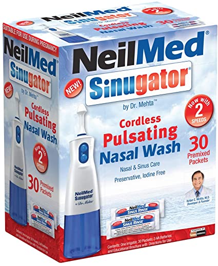 NeilMed Sinugator - Dual Speed Cordless Pulsating Nasal Wash 1 count