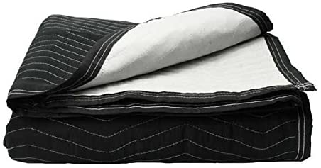 US Cargo Control Performance Mover Moving Blanket | 72 inch x 80 inch Black and White Moving Pad| 6.25 pounds each (75 pounds per dozen) | 1 Blanket