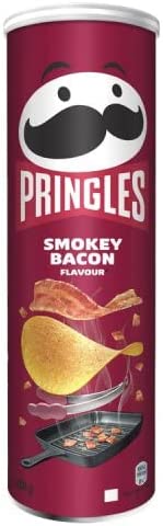 Pringles Smokey Bacon Flavour Crisps Can, 200g