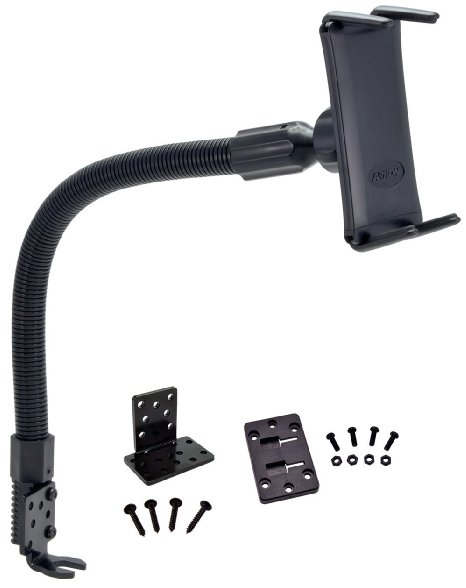 Arkon Seat Rail or Floor Car Truck Mount with Gooseneck for Samsung Galaxy S6 S5 S4 Galaxy Note 5 4 3 Galaxy Tab Active