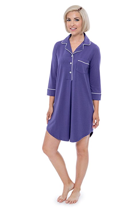 Texere Women's Nightshirt - Bamboo Sleep Shirt - Luxury Sleepwear PJs for Her