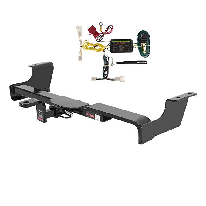 CURT Class 1 Trailer Hitch Bundle with Wiring for 2004-2009 Toyota Prius - 114683 & 56147