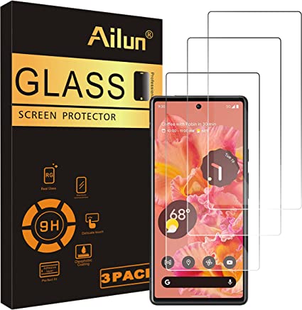 Ailun Screen Protector for Google Pixel 6 [6.4 Inch][3Pack] 0.33mm Tempered Glass Ultra Clear Anti-Scratch Case Friendly [Not for Pixel 6 Pro]