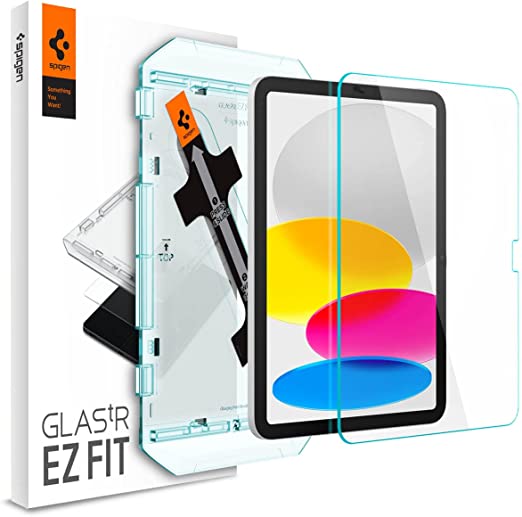 Spigen Tempered Glass Screen Protector [GlasTR EZ Fit] Designed for iPad 10th Generation 10.9 inch (2022) [9H Hardness/Case-Friendly]