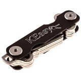 KEasy Key Holder - Compact Aluminum Holds 2 to 10 Keys Black