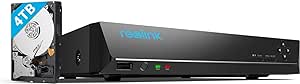 Reolink 16 Canales 4K PoE NVR, Sistema de Cámara Vigilancia IP con 4TB HDD Hogar Grabador de Video Red Soporte 8MP/5MP /4MP/1080P /720P HD Cámara de Seguridad Exterior, RLN16-410