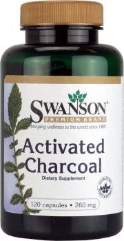 Swanson Activated Charcoal (260mg, 120 Capsules)