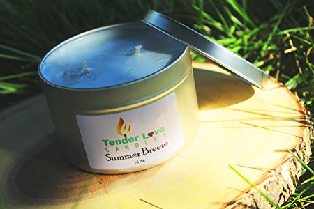 Scented Candles Soy Wax Aromatherapy Candles 16oz tinplate (Summer breeze)