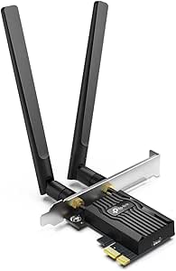 TP-Link Archer TX55E AX3000 Wi-Fi 6 Bluetooth 5.2 PCIe-Adapter, max 2402 Mbit/s 5 GHz und max 574 Mbit/s 2,4 GHz, WPA3-Verschlüsselungsstandard, MU-MIMO, Unterstützt nur Windows 11/10 (64-bit)