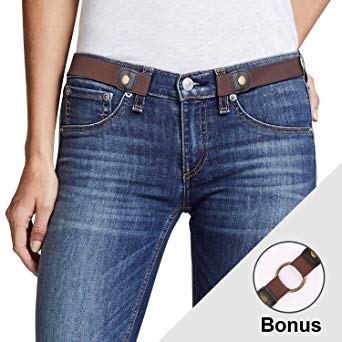 Buckle Free Women Stretch Belt Plus Size No Buckle/Show Invisible Belt for Jeans Pants Dresses