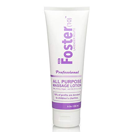 Foster(10) Lavender Mojito Massage Lotion - Made with Argan Oil, Arnica Extract, Silk Amino Acids, Not Tested on Animals, Paraben Free, Dye Free, All Scents From Essential Oils