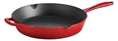 Tramontina 80131/055DS Enameled Cast Iron Skillet, 12-Inch, Gradated Red