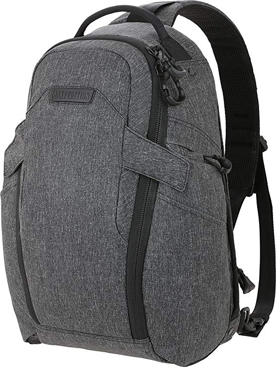 Maxpedition Gear Entity 16 CCW-Enabled EDC Sling Pack 16L for Covert Concealed Carry, Charcoal