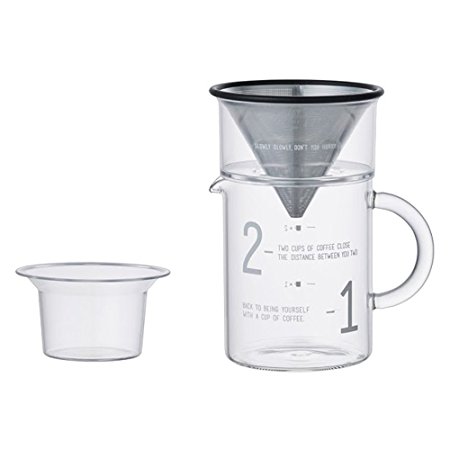 Kinto 300 Milliliter 2 Cup Coffee Jug with Stainless Steel Filter