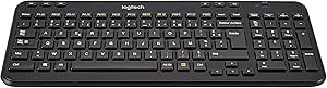 Logitech K360 Compact Wireless Keyboard for Windows, AZERTY French Layout - Black