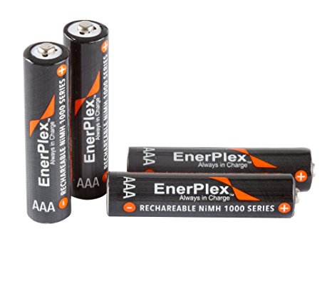 EnerPlex AC-4X-AAA Rechargeable NiMH AAA Batteries, 4-Pack