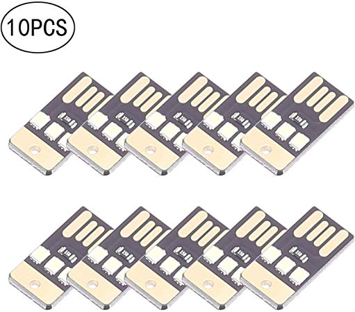 DEVMO 10pcs USB LED Portable Night Light Bright Mini Keychain Camping Car Lamp Module