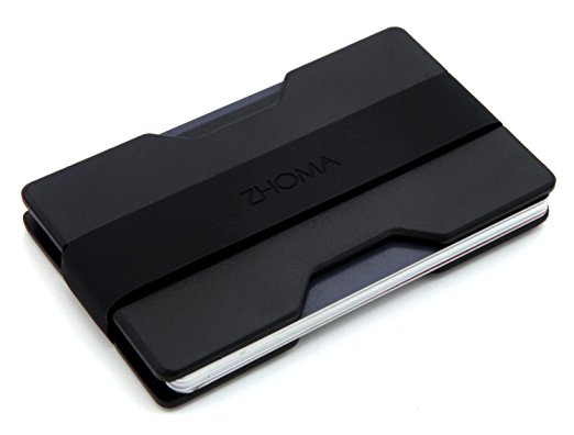 Zhoma Slim Wallet - RFID Blocking Minimalist Front Pocket Ultra Thin Strong Wallet Money Clip - Credit Card Holder