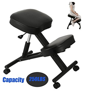 VEVOR Ergonomic Kneeling Chair Adjustable Kneeling Stool Heavy Duty Perfect for Office or Home  Relieving Stress