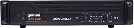Gemini XGA Series XGA-3000 Professional Quality PA System DJ Equipment Power Amplifier with 3000 Watt Instant Peak Power
