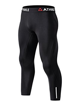 Men's Compression Pants,Athmile 3/4 Capris Base Layer Cool Dry Shorts Tights