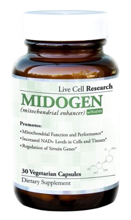 Midogen From Live Cell Research, the Makers of Niagen - Mitochondrial Function and Performance