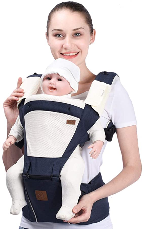 Bebamour New Style Designer Baby Carrier and Baby Sling Carrier 2 in 1,Denim Blue