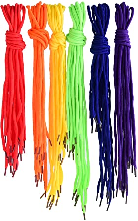 Sumind 60 Pieces Threading Laces Colored Creative Beading Laces for Threading Projects (Polyester Yarn)