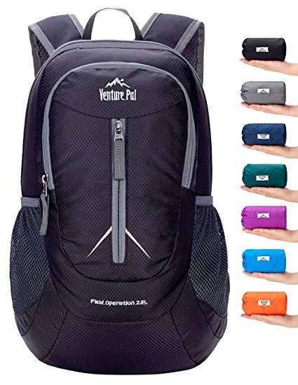 Venture Pal Packable Lightweight Backpack Small Water Resistant Travel Hiking Daypack