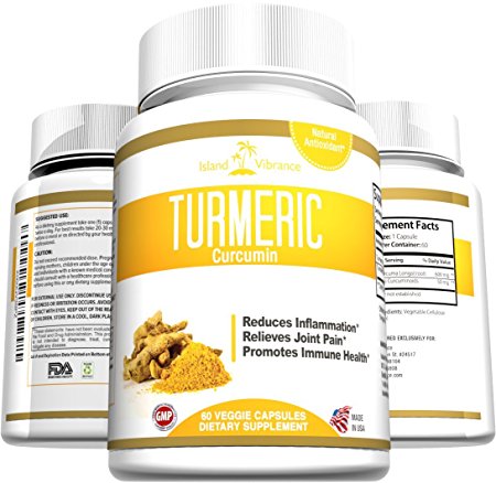 Turmeric Curcumin Organic Powder Capsules - Extra Strength 95% Standardized Curcuminoids, Best Antioxidant with Potent Anti-Inflammatory Properties for Heart, Joint and Brain Health, Premium Grade Non-GMO Vegetarian Dietary Supplement, Made in USA
