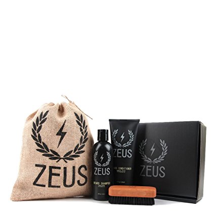 ZEUS Basic Beard and Mustache Grooming Kit, Sandalwood