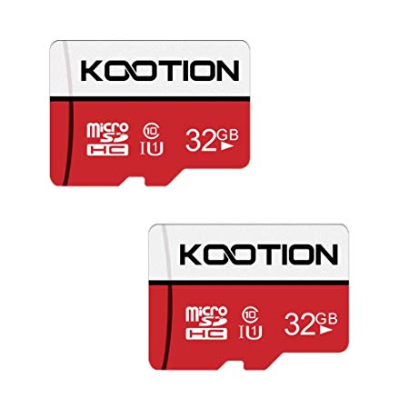 KOOTION 32 GB Micro SD Card Ultra Micro SDHC Memory UHS-I Card Class 10 High Speed TF Card R Flash, C10, U1, 32 GB (2 Pack)