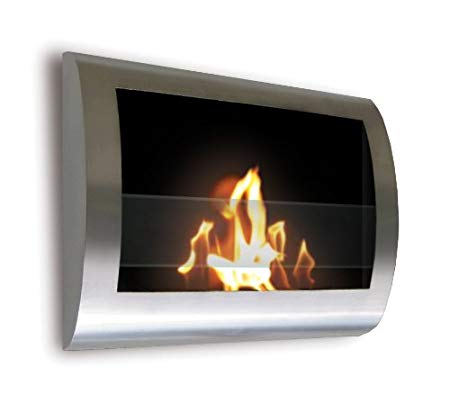 Anywhere Fireplace - Chelsea Stainless Steel Wall Mount Fireplace