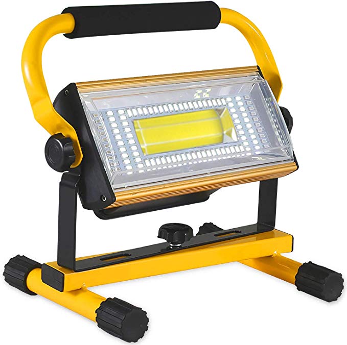 OPATER 100W Portable Rechargeable LED Work Light,6000 LM Super Bright Waterproof LED Flood Lights for Outdoor Camping Hiking Emergency Workshop Job Site Lighting (100W)